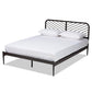 Dora Modern and Contemporary Industrial Black Finished Metal Queen Size Platform Bed FredCo