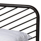 Dora Modern and Contemporary Industrial Black Finished Metal Queen Size Platform Bed FredCo