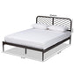 Dora Modern and Contemporary Industrial Black Finished Metal Queen Size Platform Bed FredCo