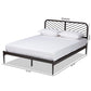 Dora Modern and Contemporary Industrial Black Finished Metal Queen Size Platform Bed FredCo
