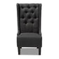 Dorais Transitional Gray Fabric Upholstered Accent Chair FredCo