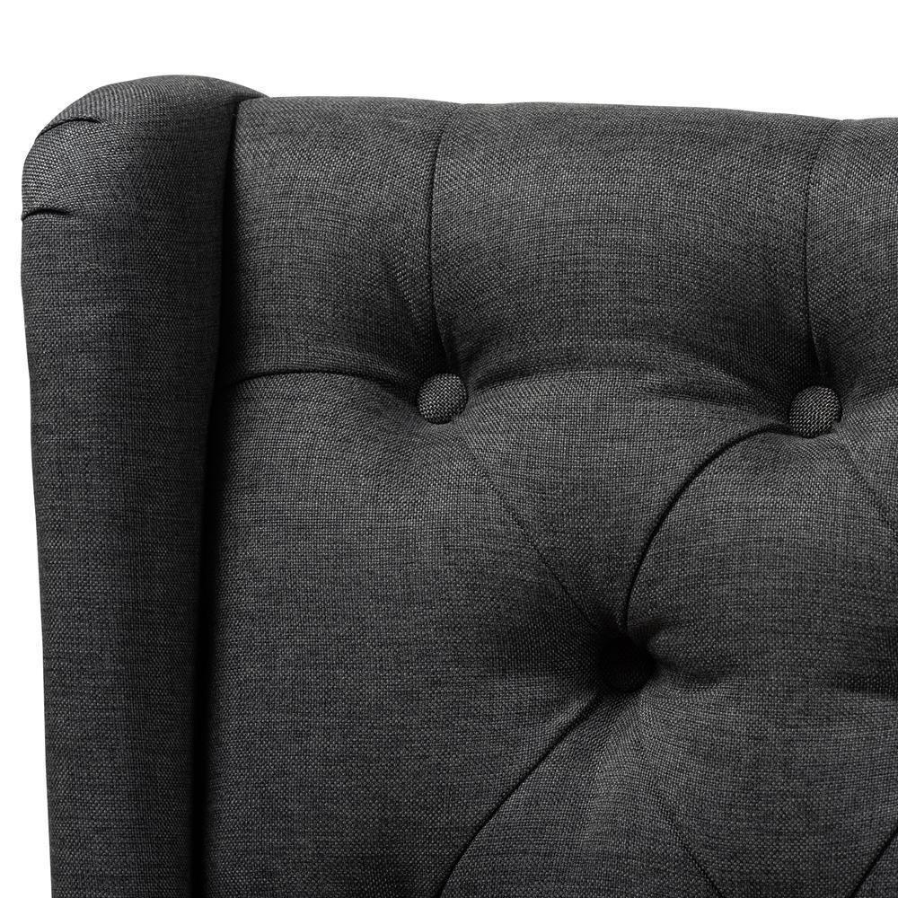 Dorais Transitional Gray Fabric Upholstered Accent Chair FredCo
