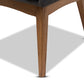 Dorina Mid-Century Modern Dark Grey Fabric Upholstered and Walnut Brown Finished Wood 5-Piece Dining Set FredCo