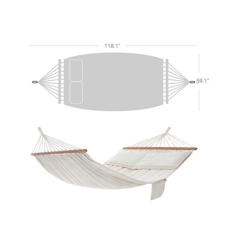 Double Hammock with 2 Pillows Beige FredCo