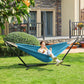 Double Hammock with Stand Turquoise FredCo
