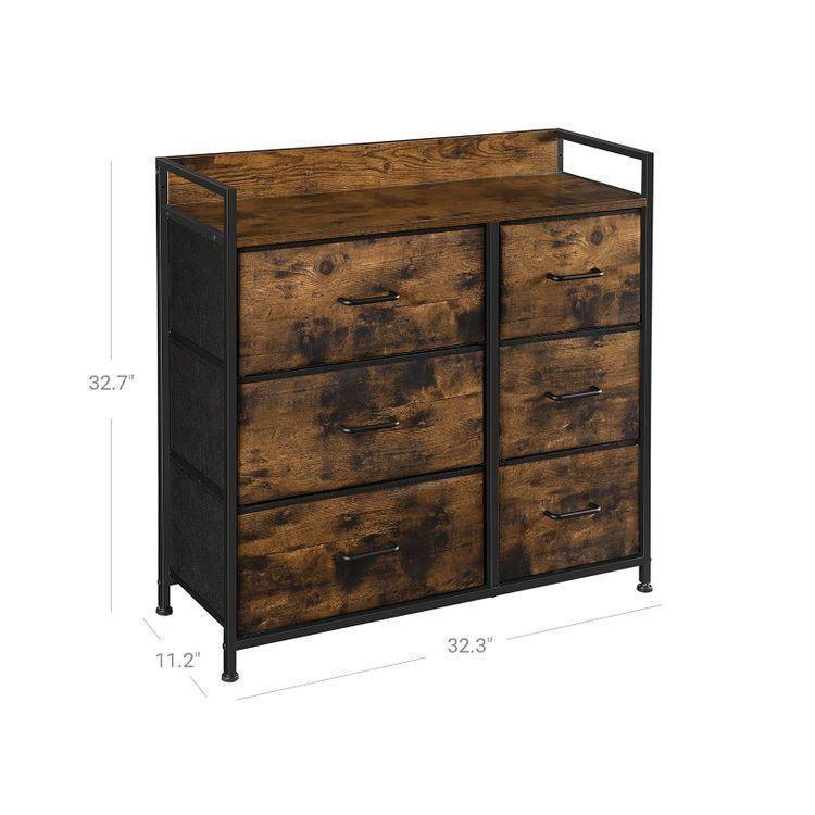 Drawer Dresser with 6 Fabric Drawers FredCo
