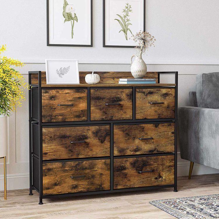 Drawer Dresser with 7 Fabric Drawers FredCo