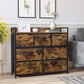 Drawer Dresser with 7 Fabric Drawers FredCo