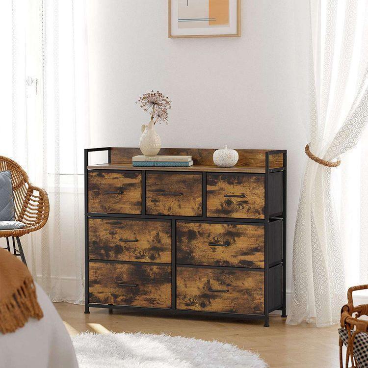 Drawer Dresser with 7 Fabric Drawers FredCo