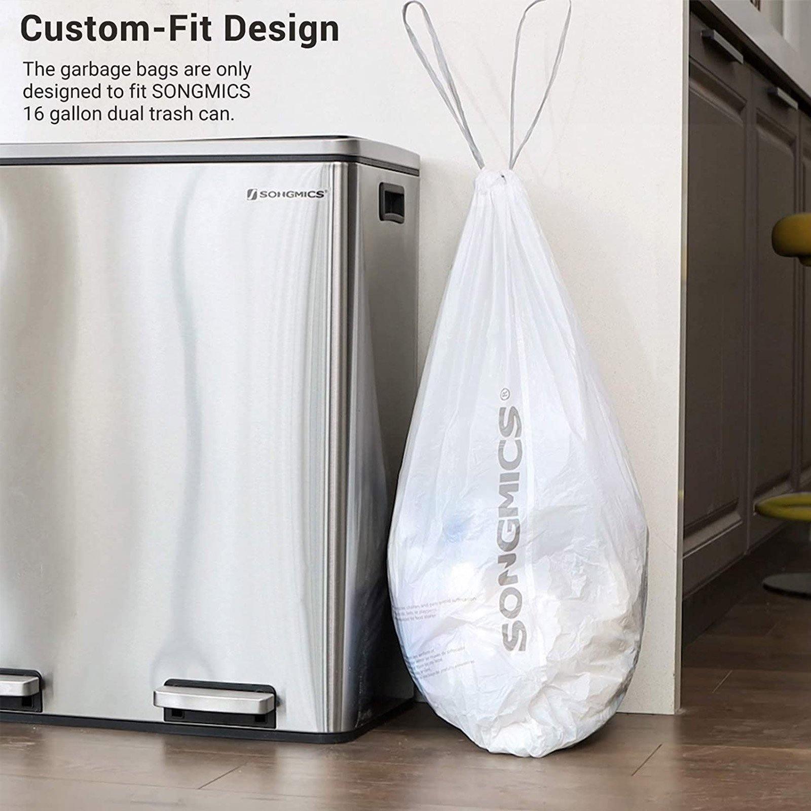 Drawstring Trash Bags White FredCo