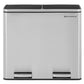 Dual Trash Can Silver, 12.7 Gallon (2 x 24L) FredCo