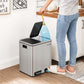 Dual Trash Can Silver, 8 Gallon (30L) FredCo