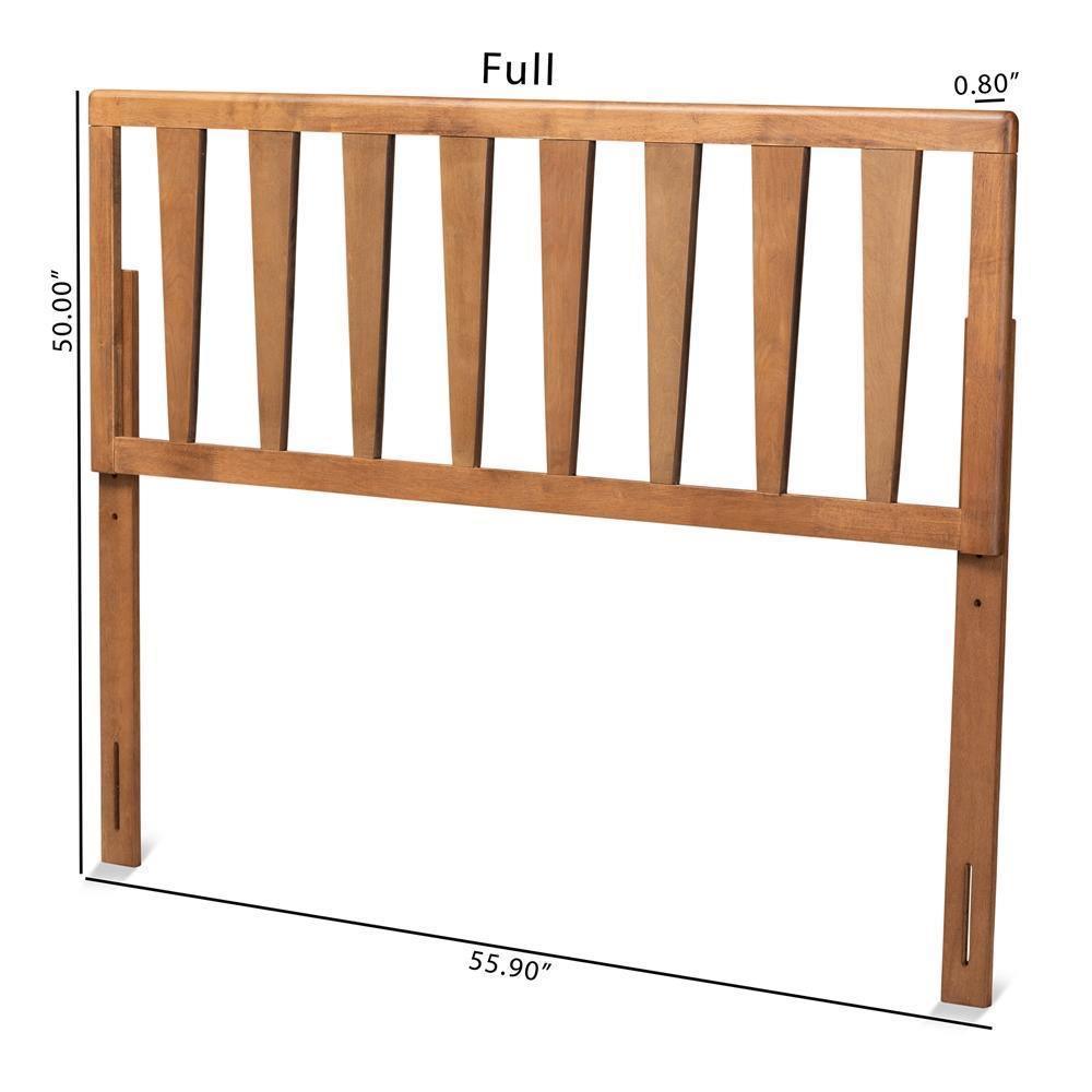 Duncan Modern and Contemporary Ash Walnut Finished Wood Full Size Headboard FredCo
