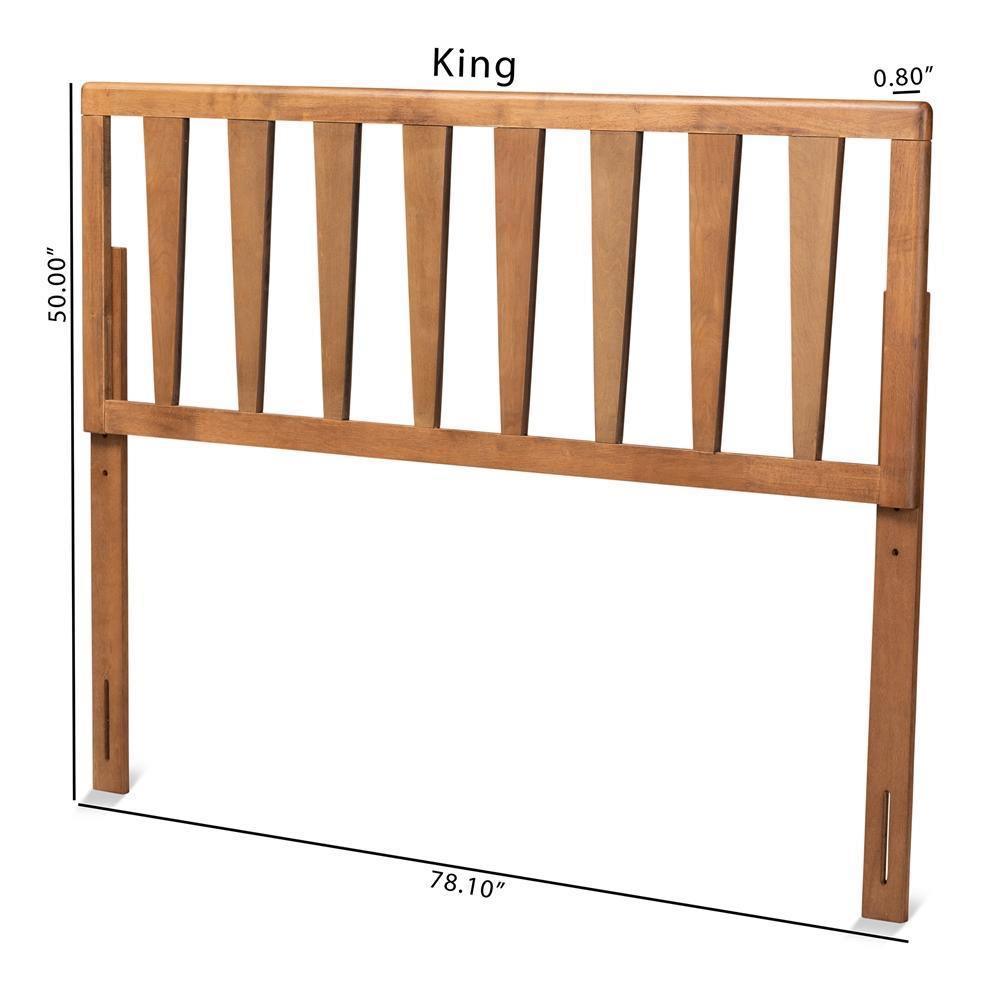 Duncan Modern and Contemporary Ash Walnut Finished Wood Full Size Headboard FredCo