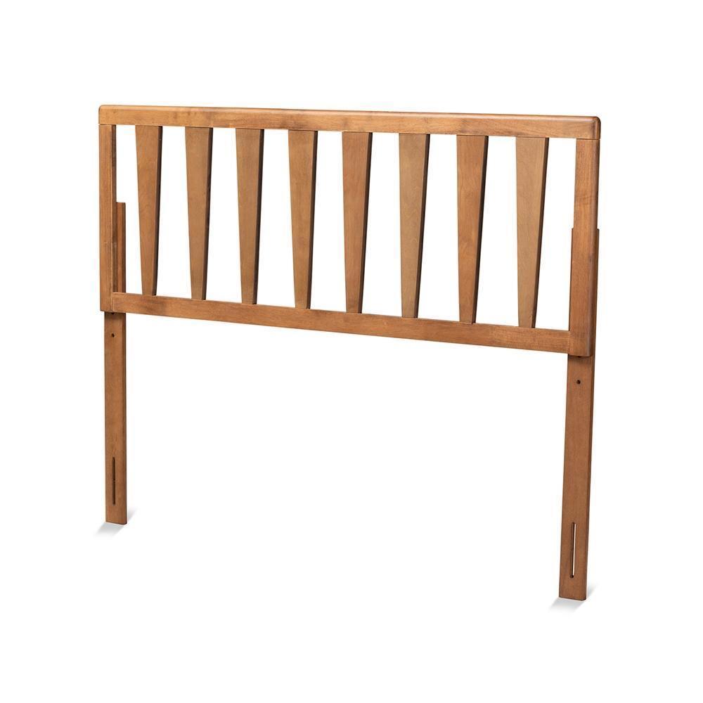 Duncan Modern and Contemporary Ash Walnut Finished Wood Queen Size Headboard FredCo