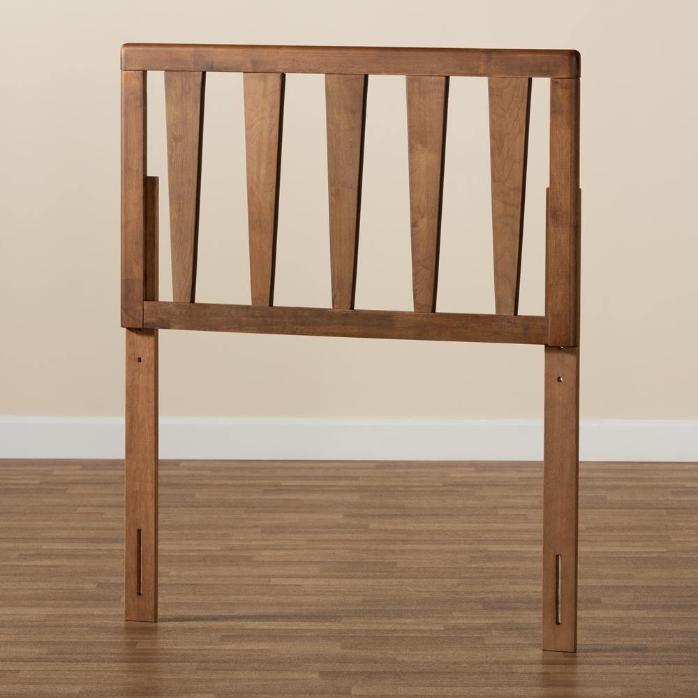 Duncan Modern and Contemporary Ash Walnut Finished Wood Twin Size Headboard FredCo