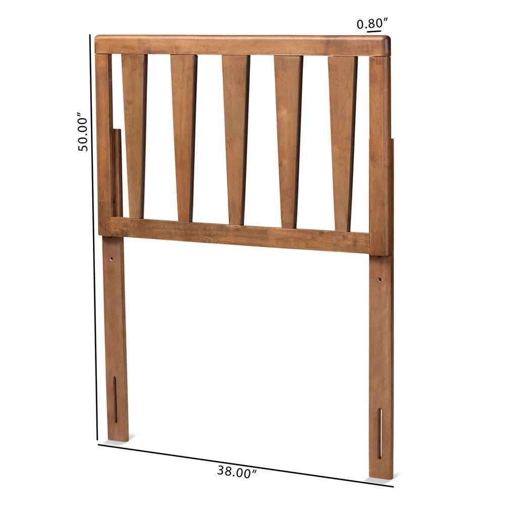 Duncan Modern and Contemporary Ash Walnut Finished Wood Twin Size Headboard FredCo