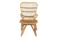 Earvin Modern Bohemian Natural Brown Rattan 2-Piece Armchair and Footstool Set FredCo