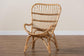 Earvin Modern Bohemian Natural Brown Rattan Armchair FredCo