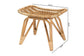 Earvin Modern Bohemian Natural Brown Rattan Footstool FredCo