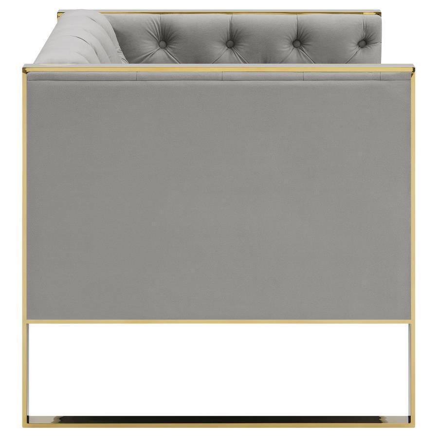 Eastbrook 3-piece Tufted Back Living Room Set Grey 509111-S3 Coaster FredCo