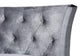 Easton Contemporary Glam and Luxe Grey Velvet and Gold Metal Queen Size Panel Bed FredCo