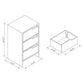 Eben Modern and Contmeporary Two-Tone White and Oak Brown Finished Wood 3-Drawer Storage Cabinet FredCo