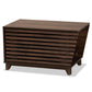 Eckhart Modern and Contemporary Walnut Brown Finished Wood Cat Litter Box Cover House FredCo