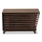 Eckhart Modern and Contemporary Walnut Brown Finished Wood Cat Litter Box Cover House FredCo