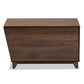 Eckhart Modern and Contemporary Walnut Brown Finished Wood Cat Litter Box Cover House FredCo