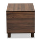 Eckhart Modern and Contemporary Walnut Brown Finished Wood Cat Litter Box Cover House FredCo