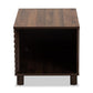 Eckhart Modern and Contemporary Walnut Brown Finished Wood Cat Litter Box Cover House FredCo