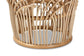 Edena Modern Bohemian Natural Brown Finished Rattan End Table FredCo