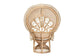 Ediva Modern Bohemian Natural Brown Rattan Peacock Accent Chair FredCo