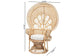 Ediva Modern Bohemian Natural Brown Rattan Peacock Accent Chair FredCo