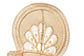 Ediva Modern Bohemian Natural Brown Rattan Peacock Accent Chair FredCo