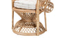 Ediva Modern Bohemian Natural Brown Rattan Peacock Accent Chair FredCo