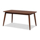 Edna Mid-Century Modern Walnut Finished Wood Dining Table FredCo