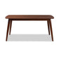 Edna Mid-Century Modern Walnut Finished Wood Dining Table FredCo
