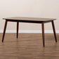 Edna Mid-Century Modern Walnut Finished Wood Dining Table FredCo