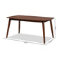 Edna Mid-Century Modern Walnut Finished Wood Dining Table FredCo