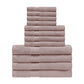 Egyptian Cotton 500 GSM Right Hash Dobby Border 12-Piece Towel Set FredCo