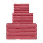Egyptian Cotton 500 GSM Right Hash Dobby Border 12-Piece Towel Set FredCo