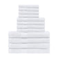 Egyptian Cotton 500 GSM Right Hash Dobby Border 12-Piece Towel Set FredCo