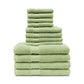 Egyptian Cotton 500 GSM Right Hash Dobby Border 12-Piece Towel Set FredCo