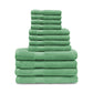 Egyptian Cotton 500 GSM Right Hash Dobby Border 12-Piece Towel Set FredCo