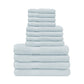 Egyptian Cotton 500 GSM Right Hash Dobby Border 12-Piece Towel Set FredCo