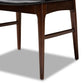 Eira Mid-Century Modern Black Faux Leather Upholstered Walnut Finished Wood Dining Chair Set of 2 FredCo