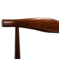 Eira Mid-Century Modern Black Faux Leather Upholstered Walnut Finished Wood Dining Chair Set of 2 FredCo