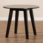 Ela Modern and Contemporary Dark Brown Finished 35-Inch-Wide Round Wood Dining Table FredCo